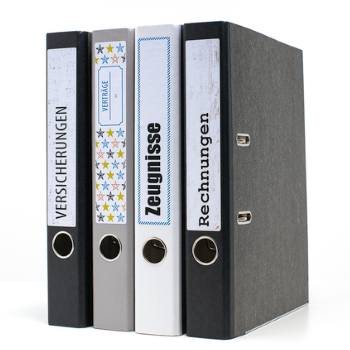 Carpeta con etiquetas personalizadas