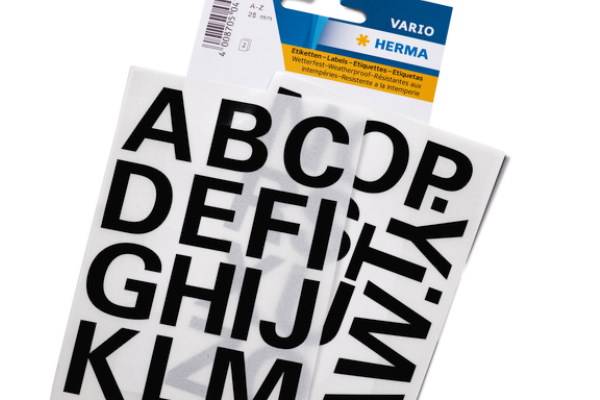  Letras autoadhesivas