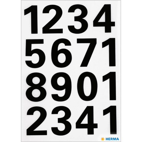 Schwarze Zahlen auf weißem Hintergrund: 1234, 5671, 8901, 2341.