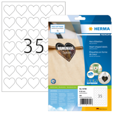 HERMA PREMIUM A4 Etiquetas con forma de corazón