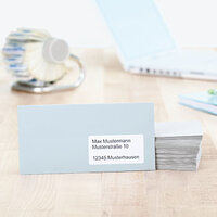 Etiqueta de dirección larga en el sobre