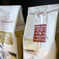 Bedrucktes Wieder Verschlussetiketten auf Polenta-Verpackung