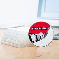 Etiqueta de CD/DVD pegada en el CD/DVD