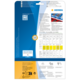 Rückseite einer Verpackung mit Produktinformationen, QR-Code und Hinweisen zur kostenlosen Software von HERMA.