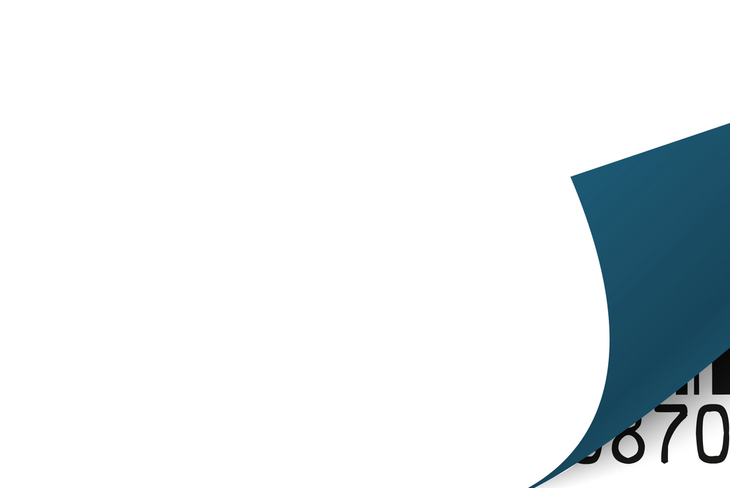 Ein Barcode mit einer abgerollten Ecke, der die Zahlen 86705 038836 zeigt.