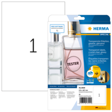 HERMA SPECIAL A4 Etiquetas lámina transparentes hialinas