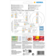 Produktübersicht mit verschiedenen Etikettenformaten und Farben von HERMA, einschließlich Informationen zu permanenten und ablösbaren Optionen.