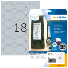 HERMA SPECIAL A4 Etiquetas lámina plateado
