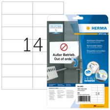 HERMA SPECIAL A4 Etiquetas despegables